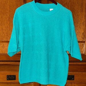 NWT TR Bentley Teal Knit Sweater 90s vintage